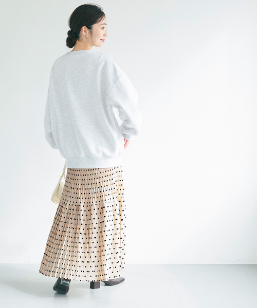 coca（coca）（コカ）の「プリーツ切り替えロングスカート（スカート・レディース・ホワイト/ブラック/グレー/ドット・ONE SIZE/LONG/SHORT）」の18枚目の写真