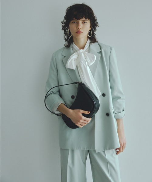 Mila Owen（ミラオーウェン）の「3ピースセンタープレス2タックワイドパンツ（その他パンツ・レディース・ミント/チャコールグレー/モカ・0/1/00）」の6枚目の写真