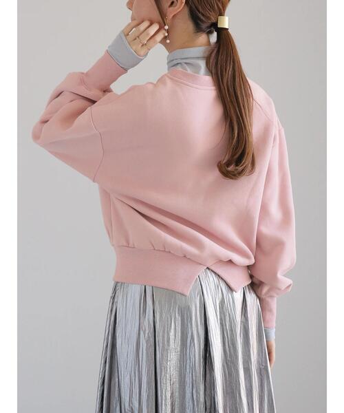 Te chichi(テチチ)の「裏起毛プルオーバー(Tシャツ/カットソー・レディース・サックスブルー/ピンク/イエロー/トップグレー・F)」の4枚目の写真