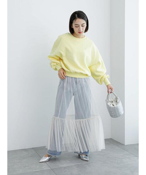Te chichi(テチチ)の「裏起毛プルオーバー(Tシャツ/カットソー・レディース・サックスブルー/ピンク/イエロー/トップグレー・F)」の9枚目の写真