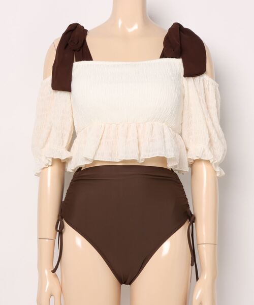 chiffon off shoulder ビキニ【BLUE EDGE】 chiffon off shoulder ビキニ【BLUE EDGE】