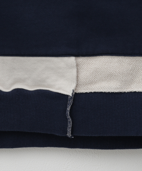 Name.(ネーム)の「【Name./ネーム】 ASYMMETRIC SWITCHING HOODIE(パーカー・メンズ・ベージュ/グリーン・2)」の16枚目の写真