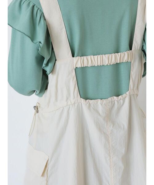 ehka sopo（エヘカソポ）の「Vネックカーゴジャンスカ（ワンピース・レディース・カーキ/ブラック/キナリ・F）」の13枚目の写真