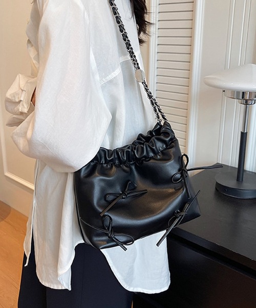 リボンチェーンショルダーバッグ（ショルダーバッグ）｜cream creme