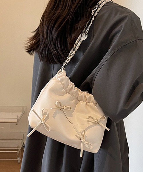 リボンチェーンショルダーバッグ（ショルダーバッグ）｜cream creme