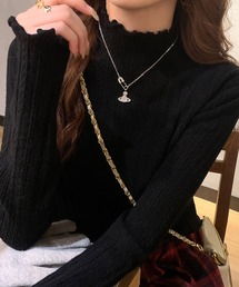 メロウフリルレースニットトップス