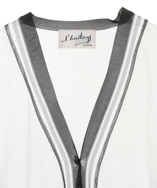 【新品】レリタージュ マルティニーク　シアーナイロンポリエステルカーディガン l'heritage martinique/レリタージュ マルティニーク】シアーナイロン