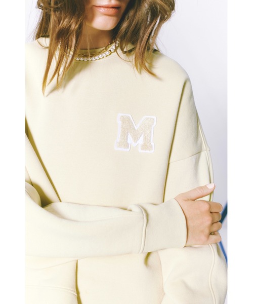 Mila Owen（ミラオーウェン）の「サガラ刺繍デザインビッグトレーナー（Tシャツ/カットソー・レディース・グレー/チャコールグレー/イエロー・FREE）」の19枚目の写真