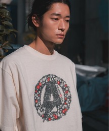 【ADAMPATEK/アダムパテック】flower anarchy short sleeve pigment/フラワーアナーキープリントピグメントTシャツ