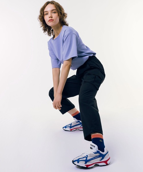 LACOSTE（ラコステ）の「ウィメンズ L003 2K24 124 1 SFA（スニーカー・レディース・トリコロール/グレー/ブラック/ホワイト×グリーン/ライトベージュ/ネイビー・22.5cm/23.0cm/23.5cm/24.0cm/24.5cm）」の12枚目の写真