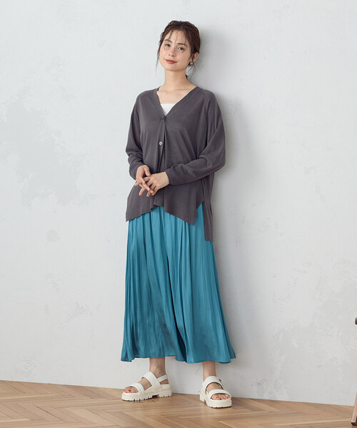 COMME CA ISM（コムサイズム）の「リネン混　カーディガン（カーディガン/ボレロ・レディース・キナリ/チャコール/モカ・MEDIUM/LARGE）」の9枚目の写真