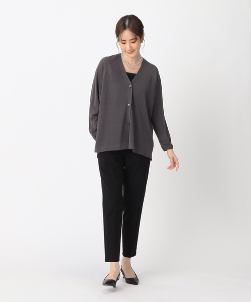 COMME CA ISM（コムサイズム）の「リネン混　カーディガン（カーディガン/ボレロ・レディース・キナリ/チャコール/モカ・MEDIUM/LARGE）」の10枚目の写真