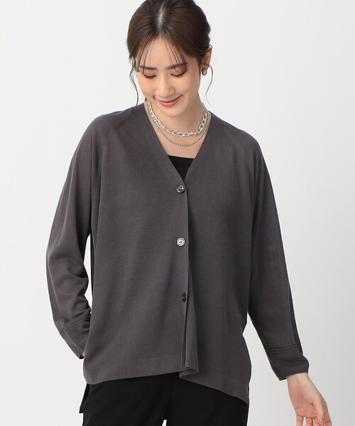 COMME CA ISM（コムサイズム）の「リネン混　カーディガン（カーディガン/ボレロ・レディース・キナリ/チャコール/モカ・MEDIUM/LARGE）」の11枚目の写真
