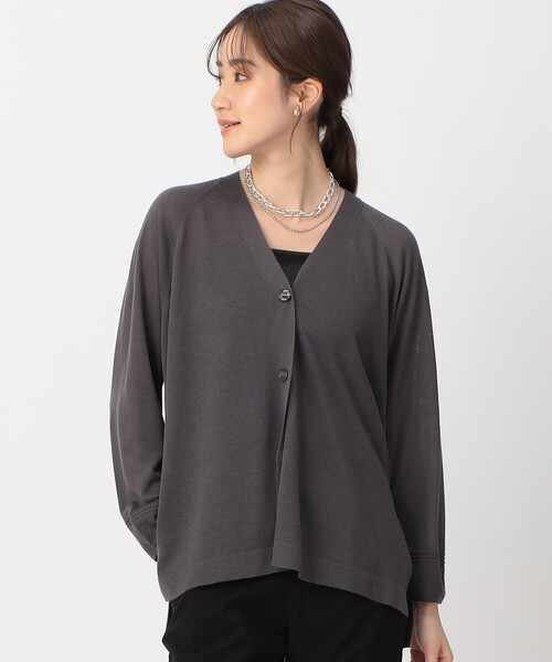 COMME CA ISM（コムサイズム）の「リネン混　カーディガン（カーディガン/ボレロ・レディース・キナリ/チャコール/モカ・MEDIUM/LARGE）」の12枚目の写真