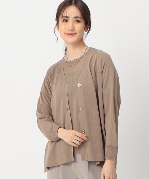 COMME CA ISM（コムサイズム）の「リネン混　カーディガン（カーディガン/ボレロ・レディース・キナリ/チャコール/モカ・MEDIUM/LARGE）」の16枚目の写真