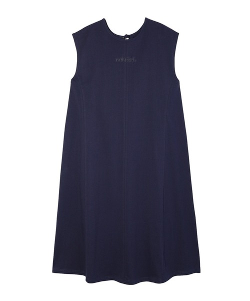 MILKFED.(ミルクフェド)の「SLEEVELSS LOGO DRESS(ワンピース・レディース・ネイビー/ライトブルー/ブラック・ONE SIZE)」の3枚目の写真