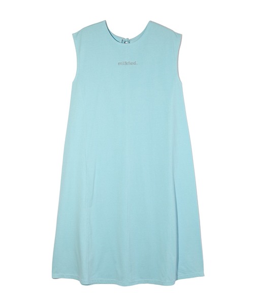 MILKFED.(ミルクフェド)の「SLEEVELSS LOGO DRESS(ワンピース・レディース・ネイビー/ライトブルー/ブラック・ONE SIZE)」の1枚目の写真