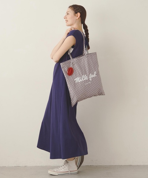 MILKFED.(ミルクフェド)の「SLEEVELSS LOGO DRESS(ワンピース・レディース・ネイビー/ライトブルー/ブラック・ONE SIZE)」の14枚目の写真