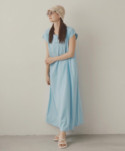 MILKFED.(ミルクフェド)の「SLEEVELSS LOGO DRESS(ワンピース・レディース・ネイビー/ライトブルー/ブラック・ONE SIZE)」の9枚目の写真