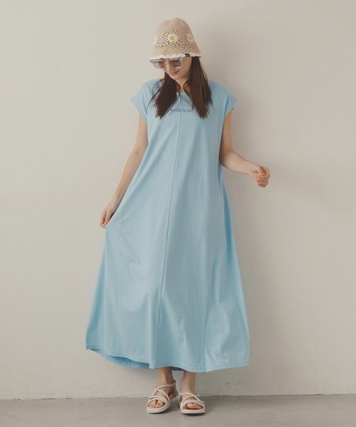 MILKFED.(ミルクフェド)の「SLEEVELSS LOGO DRESS(ワンピース・レディース・ネイビー/ライトブルー/ブラック・ONE SIZE)」の10枚目の写真