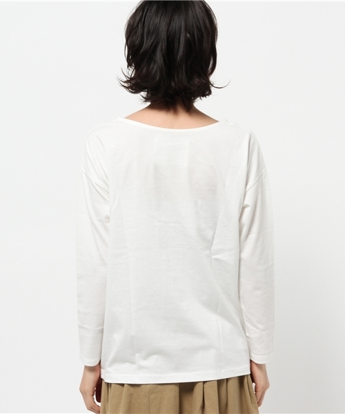 OUTLET（アウトレット）の「【Discoat Petit】LOOKフロッキーロゴL/S（シャツ/ブラウス・レディース・ブラック/オフホワイト/チャコールグレー・FREE）」の6枚目の写真