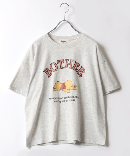 Disney(ディズニー)の「Disney(ディズニー)くまのプーさんキャラクタープリントTシャツ レディース(Tシャツ/カットソー・レディース・ピンク/ネイビー/モカ/ホワイト系その他・L/M)」の2枚目の写真