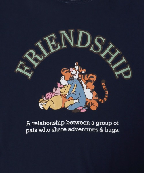 Disney(ディズニー)の「Disney(ディズニー)くまのプーさんキャラクタープリントTシャツ レディース(Tシャツ/カットソー・レディース・ピンク/ネイビー/モカ/ホワイト系その他・L/M)」の11枚目の写真