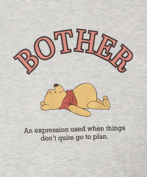Disney(ディズニー)の「Disney(ディズニー)くまのプーさんキャラクタープリントTシャツ レディース(Tシャツ/カットソー・レディース・ピンク/ネイビー/モカ/ホワイト系その他・L/M)」の7枚目の写真