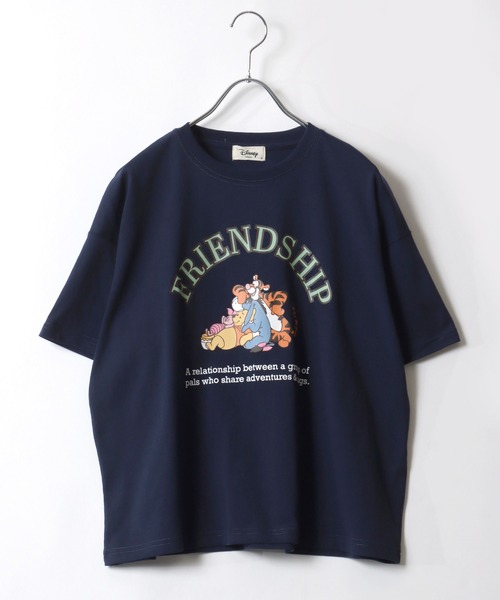 Disney(ディズニー)の「Disney(ディズニー)くまのプーさんキャラクタープリントTシャツ レディース(Tシャツ/カットソー・レディース・ピンク/ネイビー/モカ/ホワイト系その他・L/M)」の10枚目の写真