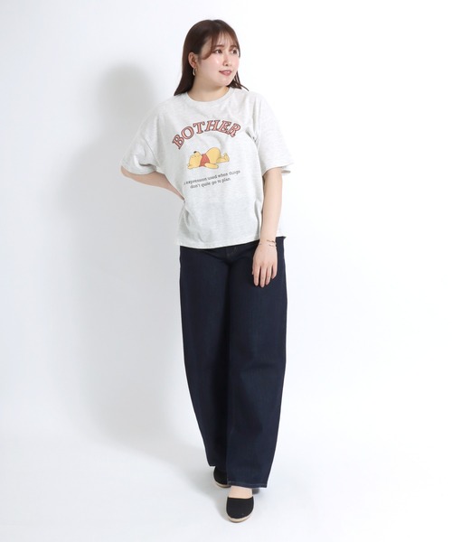 Disney(ディズニー)の「Disney(ディズニー)くまのプーさんキャラクタープリントTシャツ レディース(Tシャツ/カットソー・レディース・ピンク/ネイビー/モカ/ホワイト系その他・L/M)」の19枚目の写真