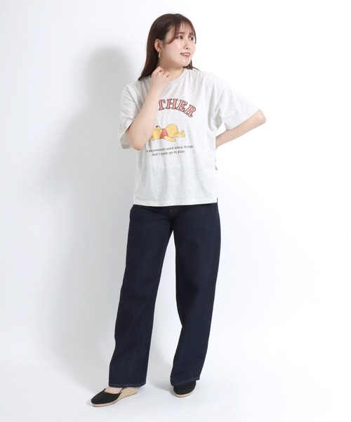 Disney(ディズニー)の「Disney(ディズニー)くまのプーさんキャラクタープリントTシャツ レディース(Tシャツ/カットソー・レディース・ピンク/ネイビー/モカ/ホワイト系その他・L/M)」の21枚目の写真