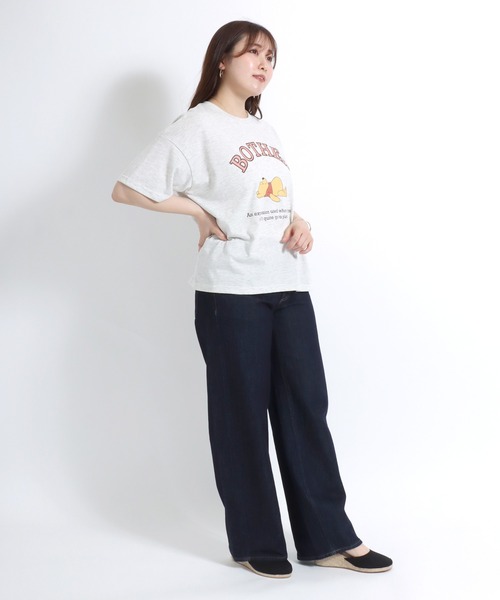 Disney(ディズニー)の「Disney(ディズニー)くまのプーさんキャラクタープリントTシャツ レディース(Tシャツ/カットソー・レディース・ピンク/ネイビー/モカ/ホワイト系その他・L/M)」の20枚目の写真