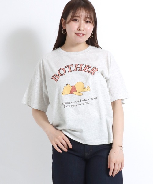 Disney(ディズニー)の「Disney(ディズニー)くまのプーさんキャラクタープリントTシャツ レディース(Tシャツ/カットソー・レディース・ピンク/ネイビー/モカ/ホワイト系その他・L/M)」の17枚目の写真