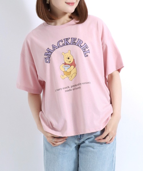 Disney(ディズニー)の「Disney(ディズニー)くまのプーさんキャラクタープリントTシャツ レディース(Tシャツ/カットソー・レディース・ピンク/ネイビー/モカ/ホワイト系その他・L/M)」の22枚目の写真