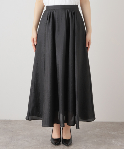 Noble（ノーブル）の「シルキータフタマキシスカート（スカート・レディース・アイボリー/ブラック・38/36）」の22枚目の写真