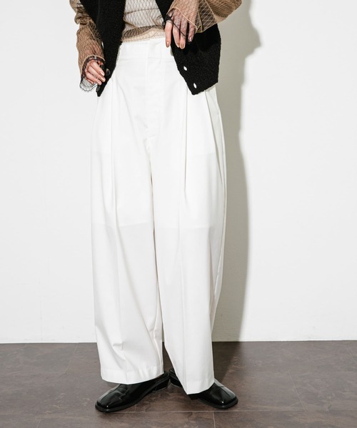 KBF（ケイビーエフ）の「『2サイズ展開』レイヤードデザインスラックスパンツ（その他パンツ・レディース・オフホワイト/オレンジ/グレー・38/36）」の19枚目の写真