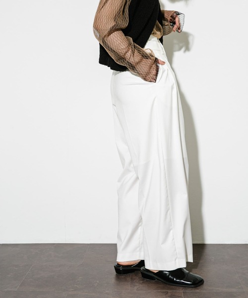 KBF（ケイビーエフ）の「『2サイズ展開』レイヤードデザインスラックスパンツ（その他パンツ・レディース・オフホワイト/オレンジ/グレー・38/36）」の20枚目の写真