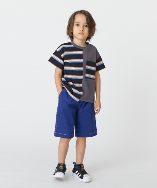 HAKKA KIDS(ハッカキッズ)の「ストレッチツイルハーフパンツ(その他パンツ・キッズ・マスタード/グリーン/ブルー・100cm/110cm/120cm/130cm)」の2枚目の写真