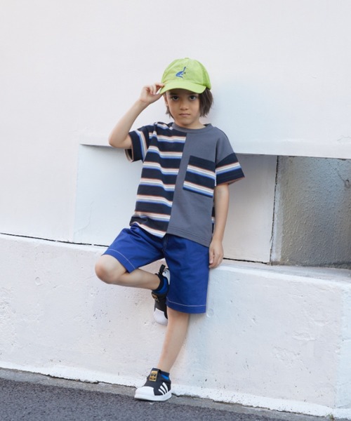 HAKKA KIDS(ハッカキッズ)の「ストレッチツイルハーフパンツ(その他パンツ・キッズ・マスタード/グリーン/ブルー・100cm/110cm/120cm/130cm)」の15枚目の写真