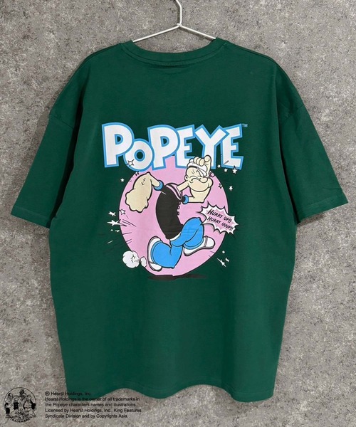 POPEYE（ポパイ）の「POPEYE　ポパイ　オーバーサイズ　半袖Tシャツ（Tシャツ/カットソー・メンズ・チャコール/ミント/ネイビー/オレンジ/ホワイト系/ブラック/オフホワイト/ダークグリーン・M/L/XL）」の6枚目の写真