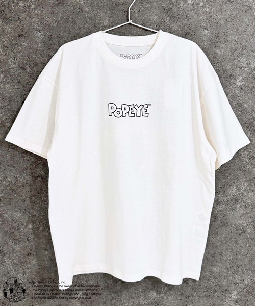 POPEYE（ポパイ）の「POPEYE　ポパイ　オーバーサイズ　半袖Tシャツ（Tシャツ/カットソー・メンズ・チャコール/ミント/ネイビー/オレンジ/ホワイト系/ブラック/オフホワイト/ダークグリーン・M/L/XL）」の21枚目の写真