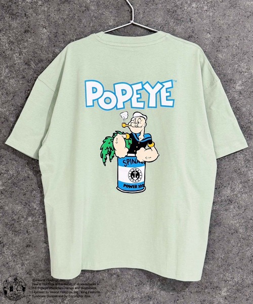 POPEYE（ポパイ）の「POPEYE　ポパイ　オーバーサイズ　半袖Tシャツ（Tシャツ/カットソー・メンズ・チャコール/ミント/ネイビー/オレンジ/ホワイト系/ブラック/オフホワイト/ダークグリーン・M/L/XL）」の19枚目の写真