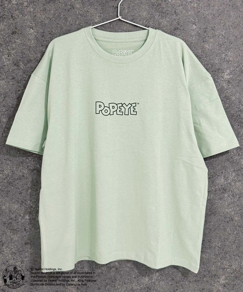 POPEYE（ポパイ）の「POPEYE　ポパイ　オーバーサイズ　半袖Tシャツ（Tシャツ/カットソー・メンズ・チャコール/ミント/ネイビー/オレンジ/ホワイト系/ブラック/オフホワイト/ダークグリーン・M/L/XL）」の9枚目の写真