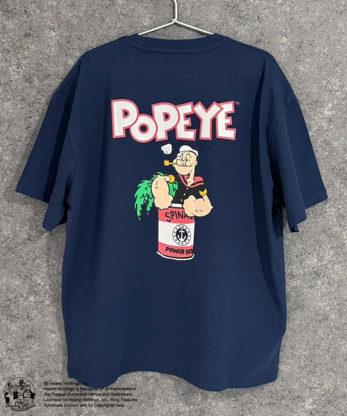 POPEYE（ポパイ）の「POPEYE　ポパイ　オーバーサイズ　半袖Tシャツ（Tシャツ/カットソー・メンズ・チャコール/ミント/ネイビー/オレンジ/ホワイト系/ブラック/オフホワイト/ダークグリーン・M/L/XL）」の10枚目の写真