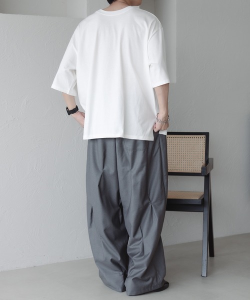 epnok(エプノック)の「メニータックワイドパンツ(スラックス・メンズ・ベージュ/グレー・SMALL/MEDIUM/LARGE)」の9枚目の写真