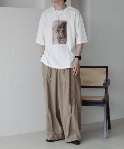 epnok(エプノック)の「メニータックワイドパンツ(スラックス・メンズ・ベージュ/グレー・SMALL/MEDIUM/LARGE)」の17枚目の写真