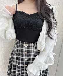 レースブロッキングキャミ