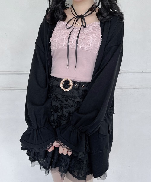 couture BY ROJITA(クチュールバイロジータ)の「レースブロッキングキャミ(キャミソール・レディース・アイボリー/ブラック/ピンク・FREE)」の15枚目の写真