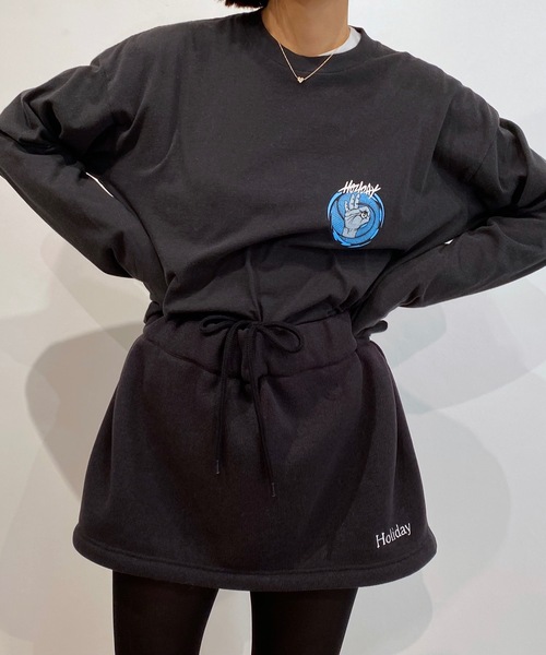 スカート HOLIDAY THERMAL PRO FLEECE MINI SKIRT THERMAL PRO FLEECE TUCK MINI SKIRT サーマルプロフリー