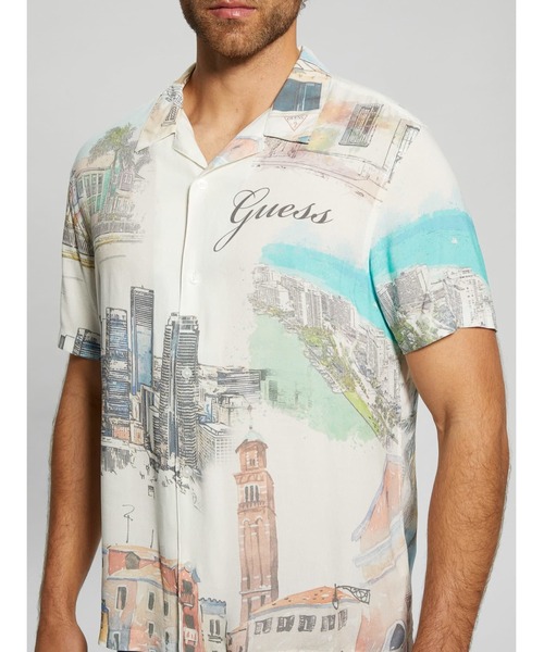 Guess（ゲス）の「ECO Riviera Shirt 半袖 シャツ（シャツ/ブラウス・メンズ・その他・LARGE/X-LARGE/MEDIUM/SMALL）」の3枚目の写真
